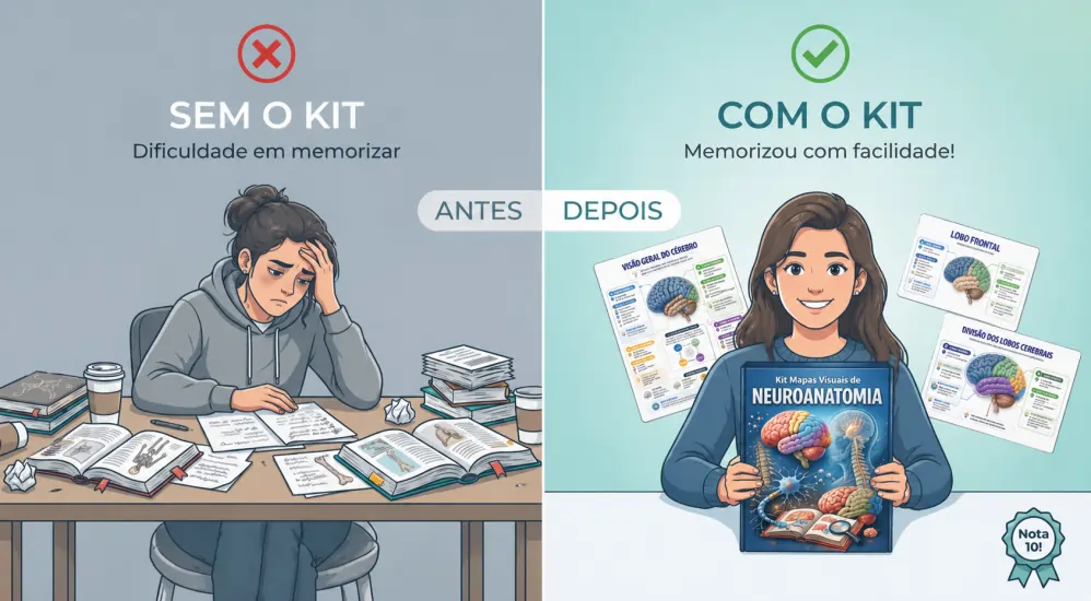 Comparação antes, sem os mapas, e depois, com os mapas